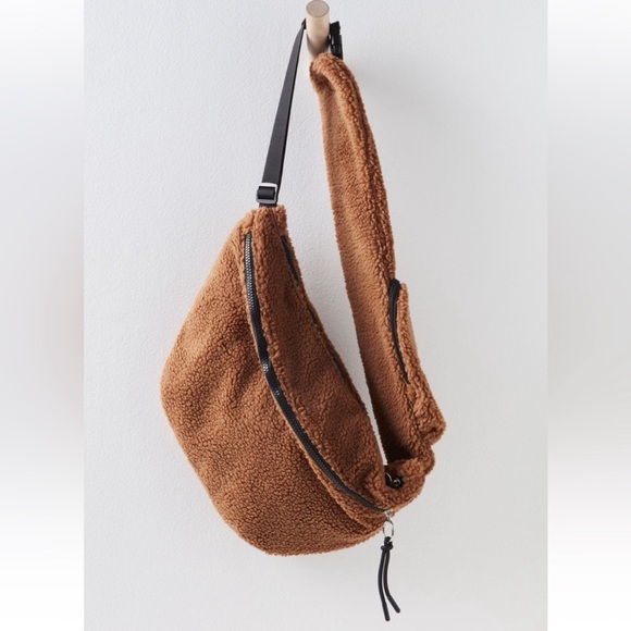 Free People Handbags - Free People Brown Sherpa Sling Bag -  $78 MSRP